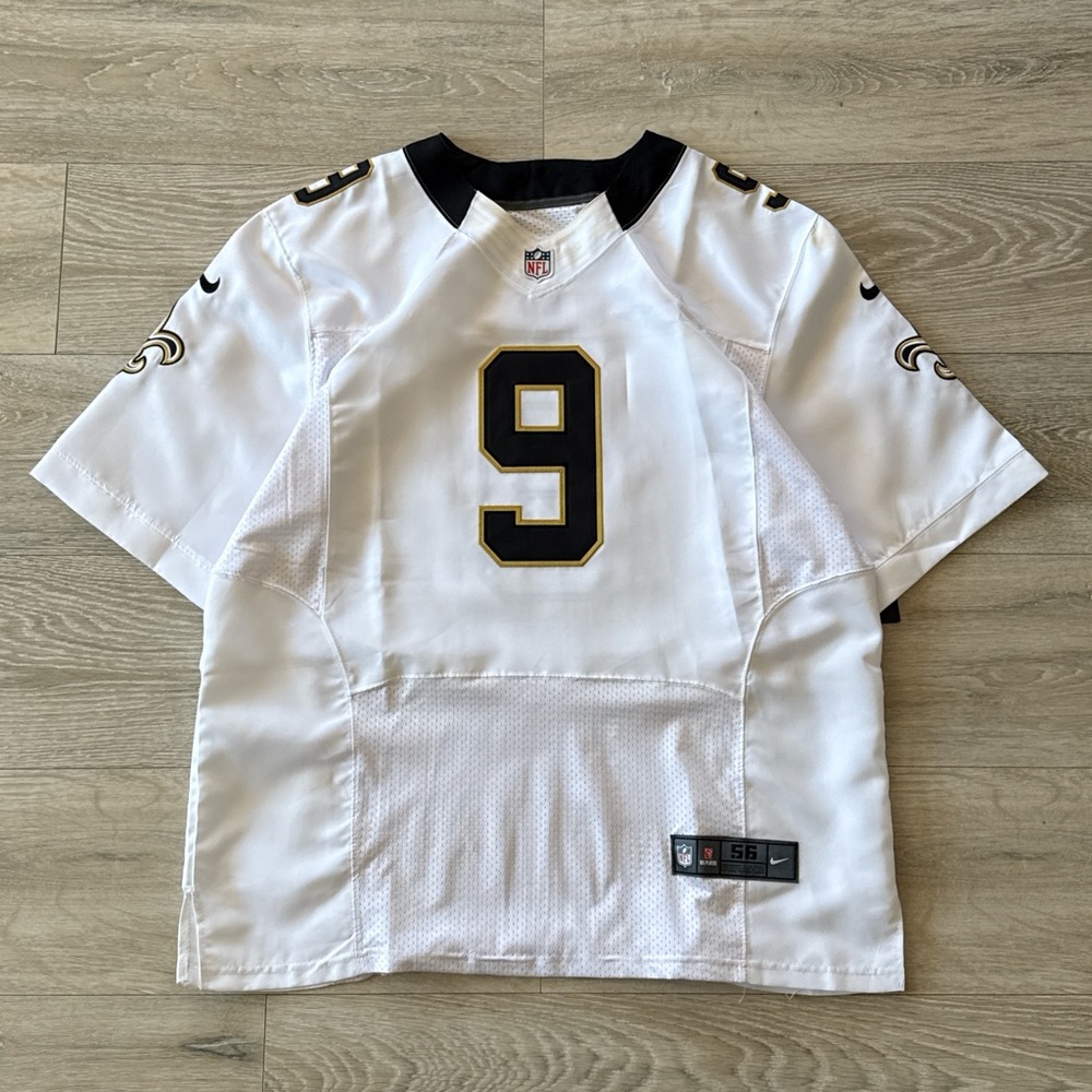 NWT Drew Brees New Orleans Saints On Field Nike NFL Football White Jersey 56 XXL